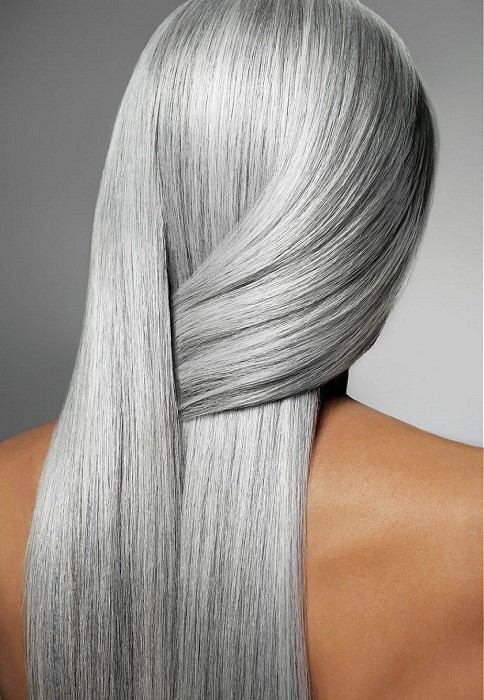 White Hot Long Grey Hairstyles